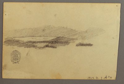 Tekening, Bomen, juli 1844 door Frederic Edwin Church