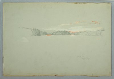 Tekening, Upper Tongue Lake, 1 oktober 1879 door Frederic Edwin Church