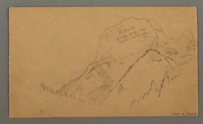 Tekening, Bosrijke toppen, 27 juli 1868 door Frederic Edwin Church