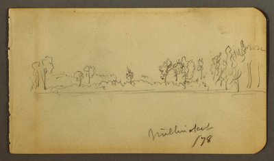 Tekening, Bosachtige oever, 1878 door Frederic Edwin Church