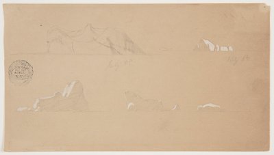 Drijvende ijsbergen door Frederic Edwin Church