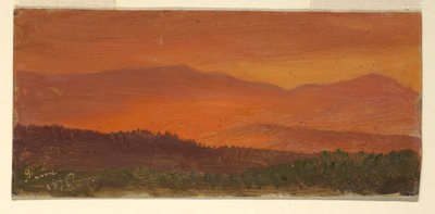 Hudson Vallei en Verre Bergen bij Zonsondergang door Frederic Edwin Church
