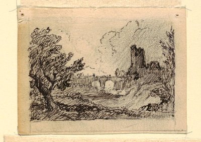 Denkbeeldig Landschap met door Frederic Edwin Church