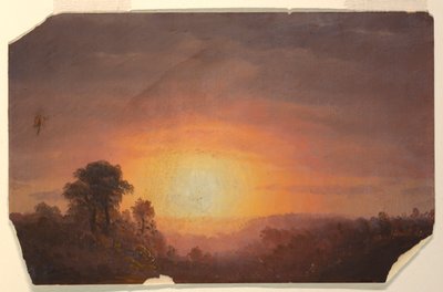 Landschap met Zonsondergang door Frederic Edwin Church