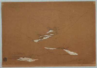 Smal bergdal met waterval bij Ysapan, Ecuador door Frederic Edwin Church