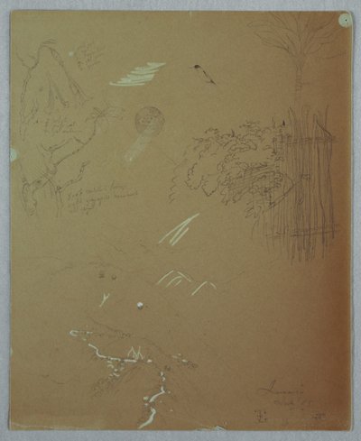 Natuurstudies, Blue Mountains, Jamaica door Frederic Edwin Church