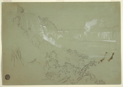 Niagara Falls vanaf de Basis van Prospect Point door Frederic Edwin Church