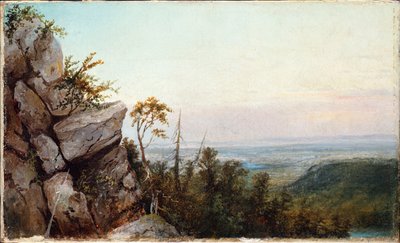 Rotsen en landschap door Frederic Edwin Church
