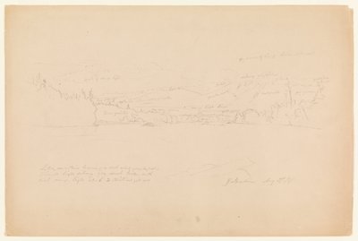 Kust van het meer en uitlopers van de berg Katahdin door Frederic Edwin Church