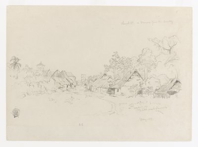 Straat in Mompos, Colombia door Frederic Edwin Church