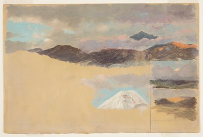 Studies van de berg Chimborazo, Ecuador door Frederic Edwin Church