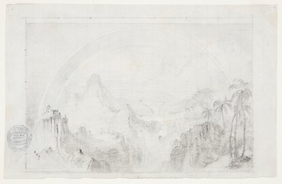 Studie voor "Regen seizoen in de tropen" door Frederic Edwin Church