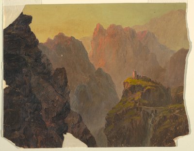 Studie van een denkbeeldig Zuid-Amerikaans landschap door Frederic Edwin Church
