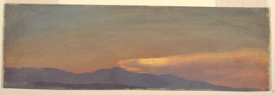 Zonsondergang wolkenstudie door Frederic Edwin Church