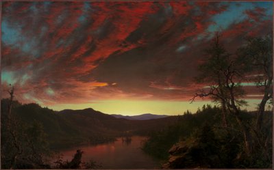 Schemering in de Wildernis door Frederic Edwin Church
