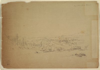 Uitzicht vanaf Grand Manan Island, Canada, naar de zee door Frederic Edwin Church