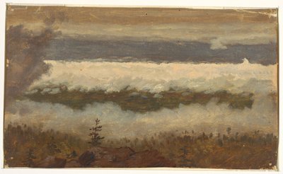 Uitzicht op wolken vanaf Catskill Mountain-Top door Frederic Edwin Church