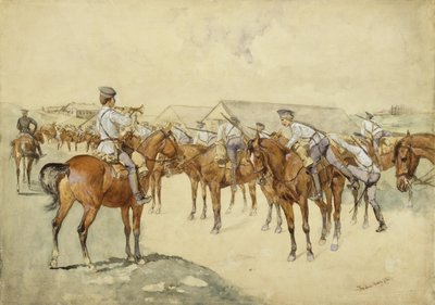 Een oproep tot wapens door Frederic Remington