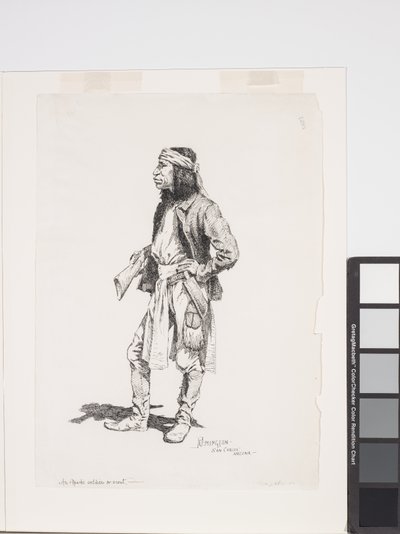 Een Apache soldaat of verkenner door Frederic Remington
