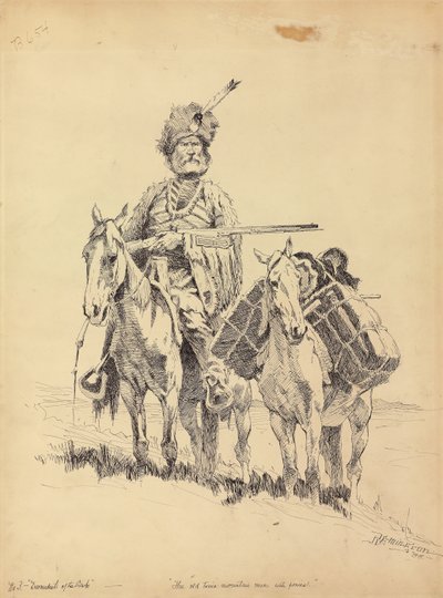 Een oude bergman met zijn pony