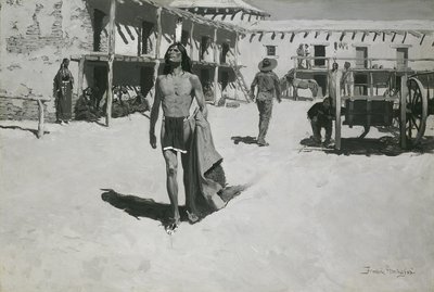Niets dan vrolijke blikken volgden de vleermuis door Frederic Remington