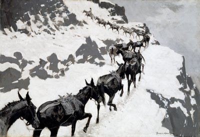 De muilezel door Frederic Remington
