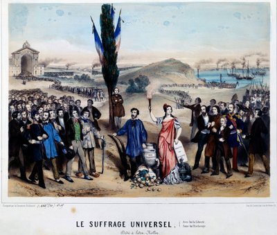 Allegorie op het algemeen kiesrecht van Alexandre Auguste Ledru-Rollin door Frederic Sorrieu