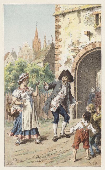 Een dame in Parijs door Frederic Theodore (after) Lix