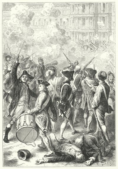 Bestorming van het Tuilerieënpaleis door de sans-culottes door Frederic Theodore (after) Lix
