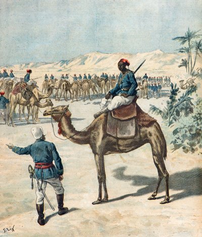 Franse koloniale troepen door Frederic Theodore Lix