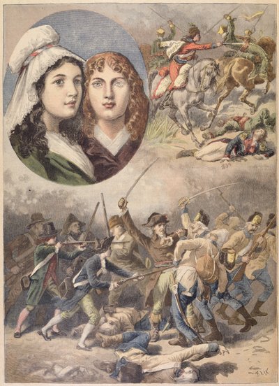 De Franse heldinnen, Félicité en Théophile de Fernig in 1792, uit 