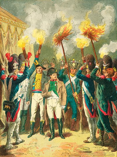 De avond voor de slag bij Austerlitz door Frederic Theodore Lix