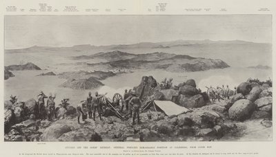 Het Afsluiten van de Terugtocht van de Boeren, De Opmerkelijke Positie van Generaal French bij Colesberg, vanaf Coles Kop door Frederic Villiers
