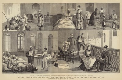 Egypte na de Oorlog, het Ziekenhuis van Lady Strangford in het Huis van Arabi, Caïro door Frederic Villiers