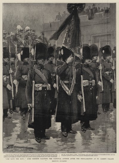 God save the King, Lord Roberts groet het volkslied na de proclamatie in St. James