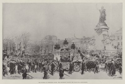 De Begrafenis van President Faure, de Processie passeert de Place de la Republique door Frederic de Haenen