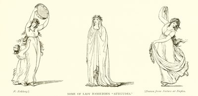 Enkele houdingen van Lady Hamilton door Frederich Rehberg