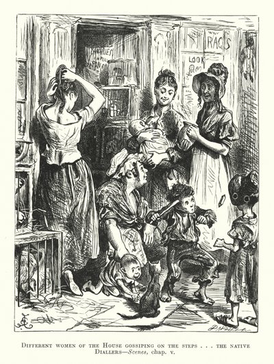 Illustratie voor Schetsen van Boz (litho) door Frederick (after) Barnard