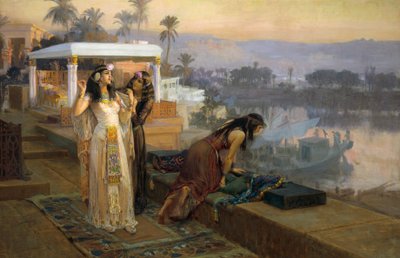 Cleopatra op de terrassen van Philae door Frederick Arthur Bridgman