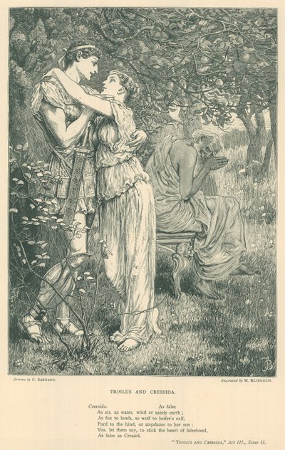 Illustratie voor Troilus en Cressida door Frederick Barnard