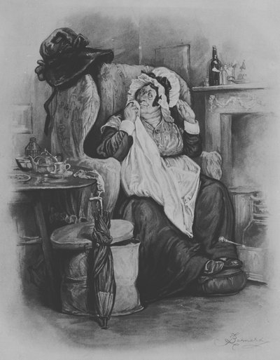 Sarah Gamp, 1880 door Frederick Barnard