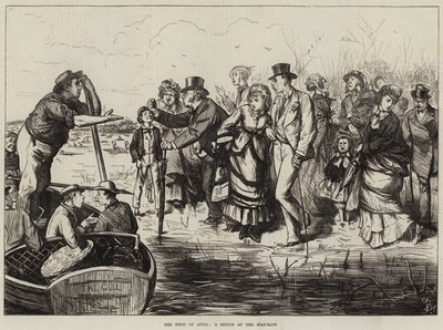 De Eerste April, een Schets bij de Bootrace door Frederick Barnard