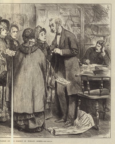 De algemene verkiezingen, een deputatie over vrouwenrechten door Frederick Barnard