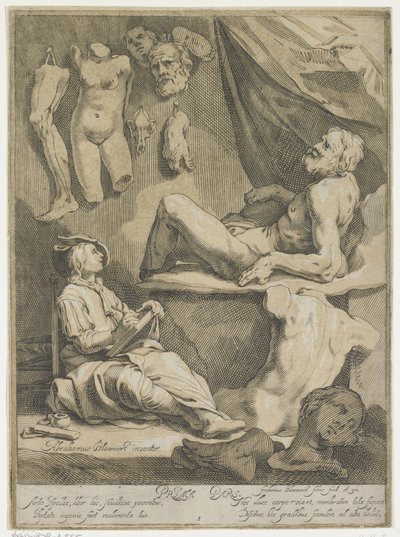 Titelpagina van Oorspronkelyk en vermaard konstryk tekenboek door Frederick Bloemaert