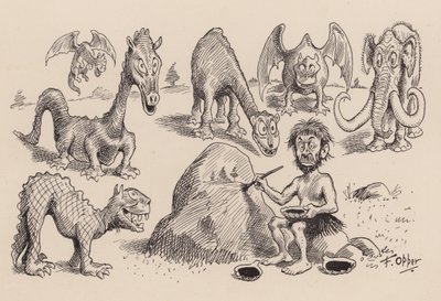 Onze Antediluviaanse Voorouders door F Opper: Nummer Eenenveertig (litho) door Frederick Burr Opper