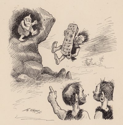 Onze Antediluviaanse Voorouders door F Opper: Nummer Drieënveertig (litho) door Frederick Burr Opper