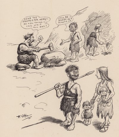 Onze Antediluviaanse Voorouders door F Opper: Nummer Dertien (litho) door Frederick Burr Opper