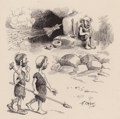 Onze Antediluviaanse Voorouders door F Opper: Nummer Drieëndertig (litho) door Frederick Burr Opper