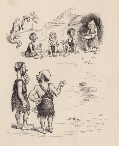 Onze Antediluviaanse Voorouders door F Opper: Nummer Drie (litho) door Frederick Burr Opper