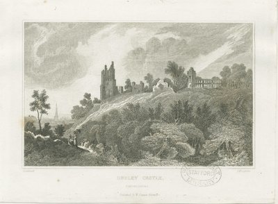 Dudley Castle: gravure, nd [19e eeuw] door Frederick Calvert
